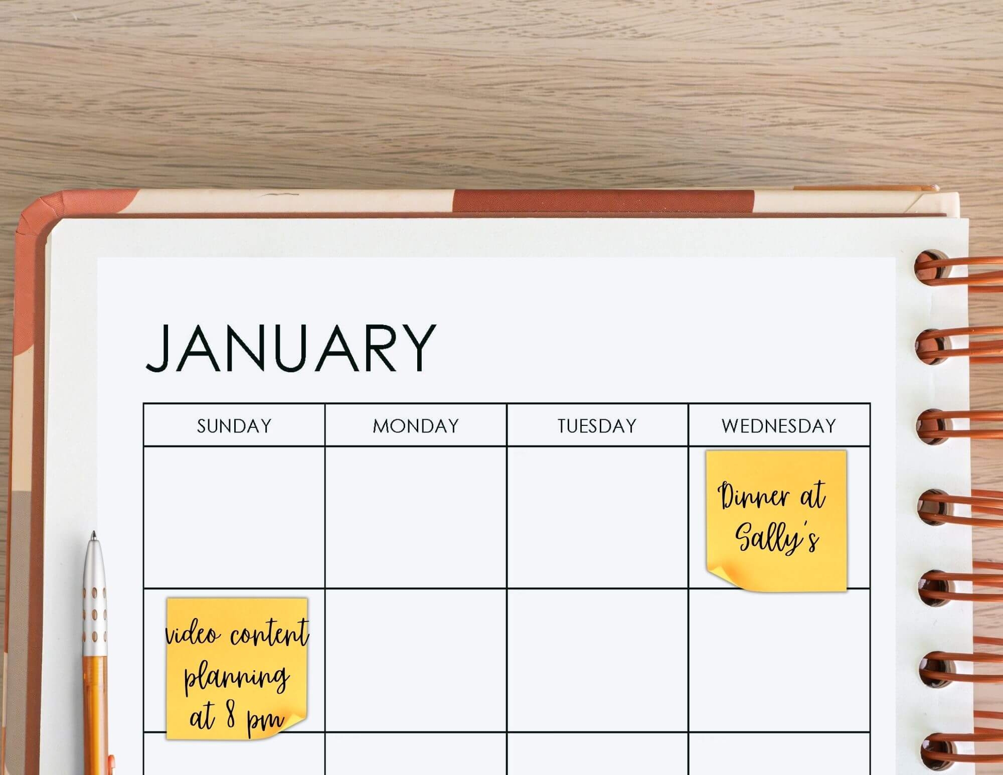 Printable Calendar 2 Page Academic