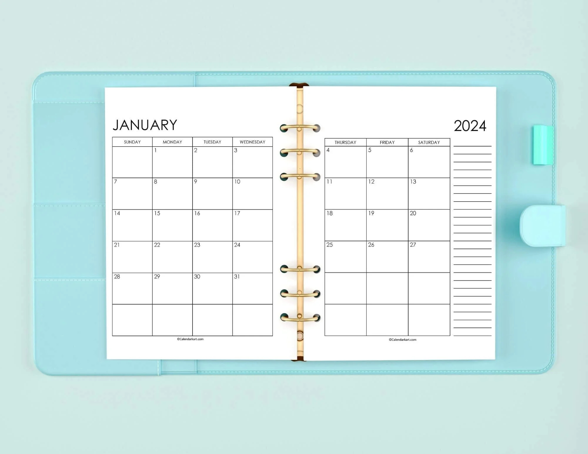 2 Page Monthly Calendars 2024 And Undated Versions CalendarKart