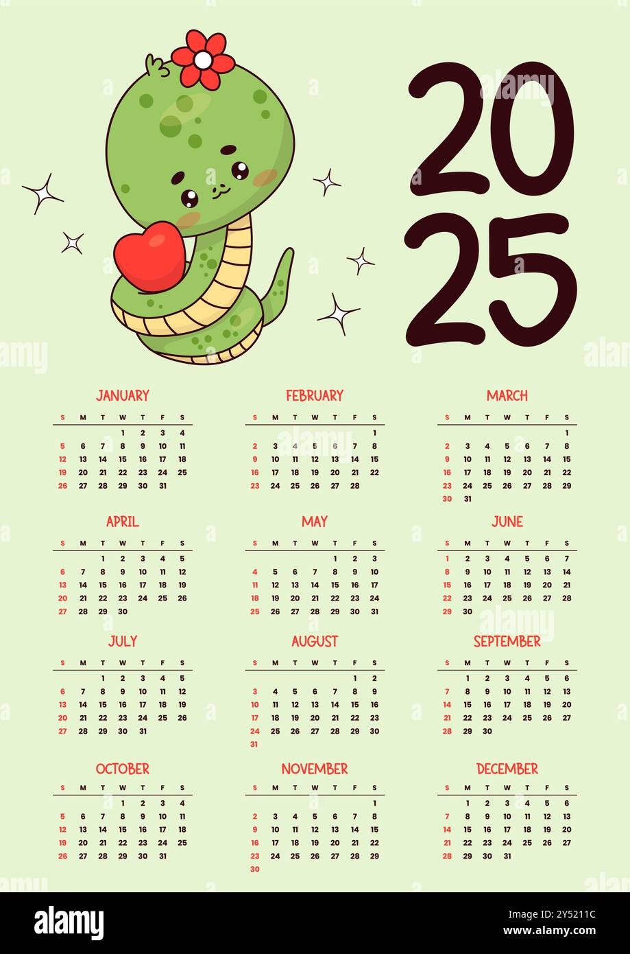 Printable 2025 Calendar Vertical By Month Cute