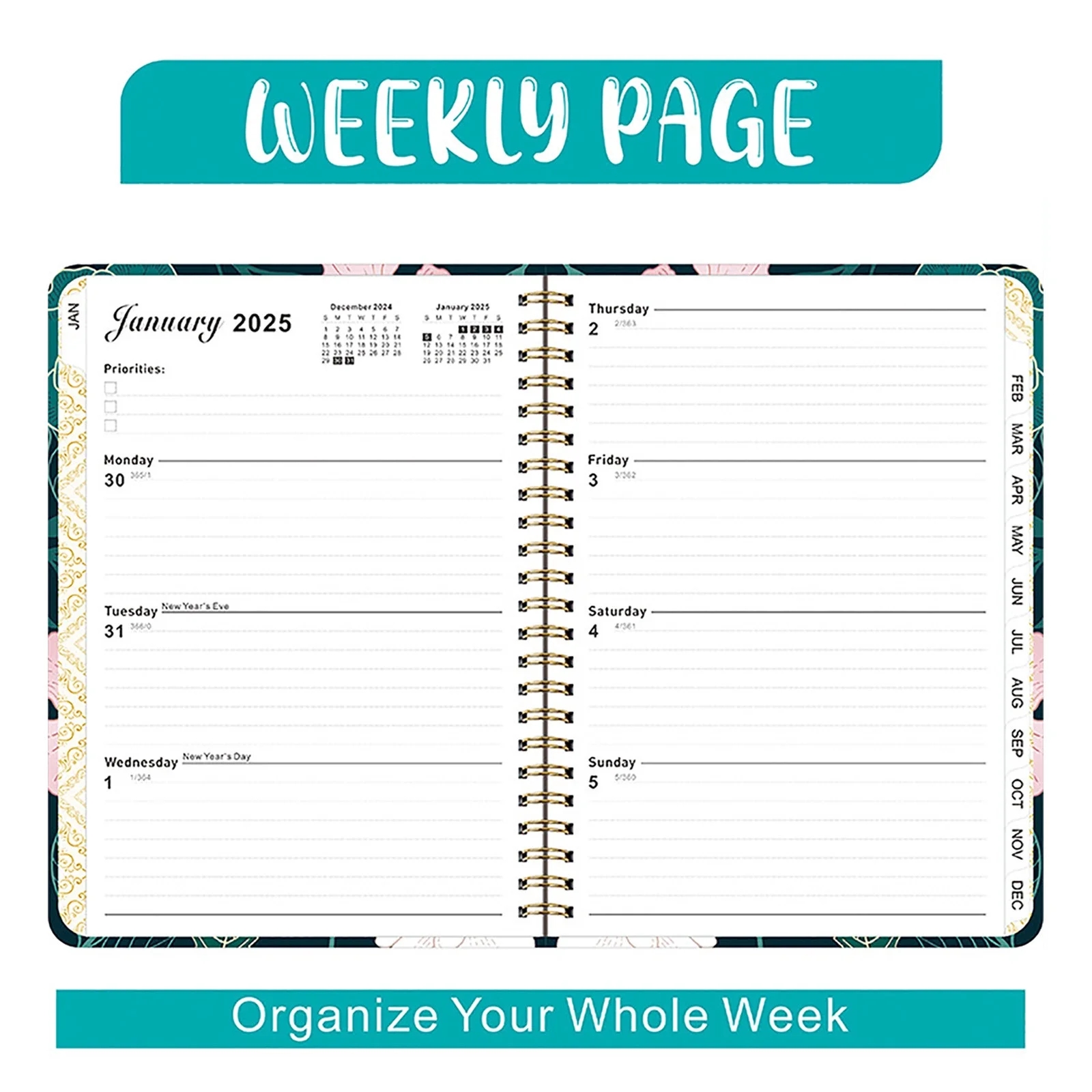 2025 Appointment Book Planner A5 Daily Hourly Planner From January 2025 December 2025 Weekly Appointment Book With 30 Minute Interval Walmart
