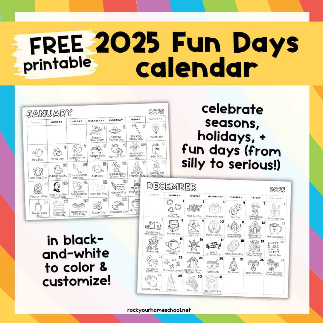 National Day Calendar 2025 Printable