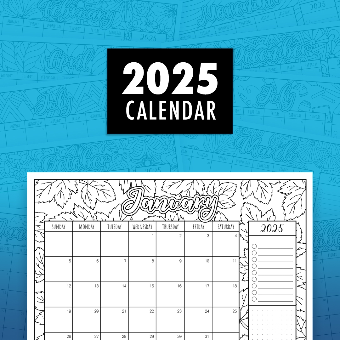 Printable 2025 Monthly Calendar Pages