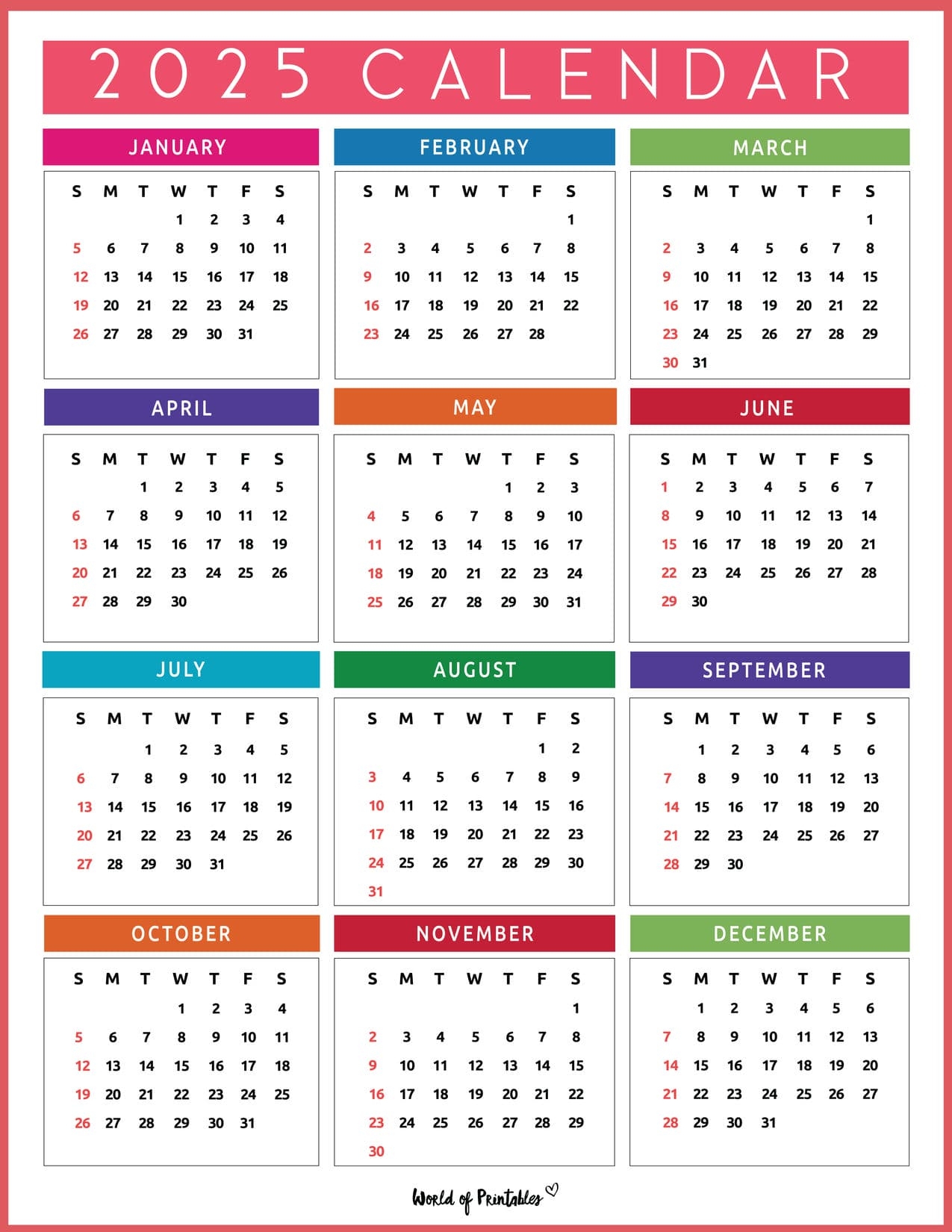 2025 Year Calendars 70 Best Printables World Of Printables 2025 Year Calendars 70 Best Printables World Of Printables