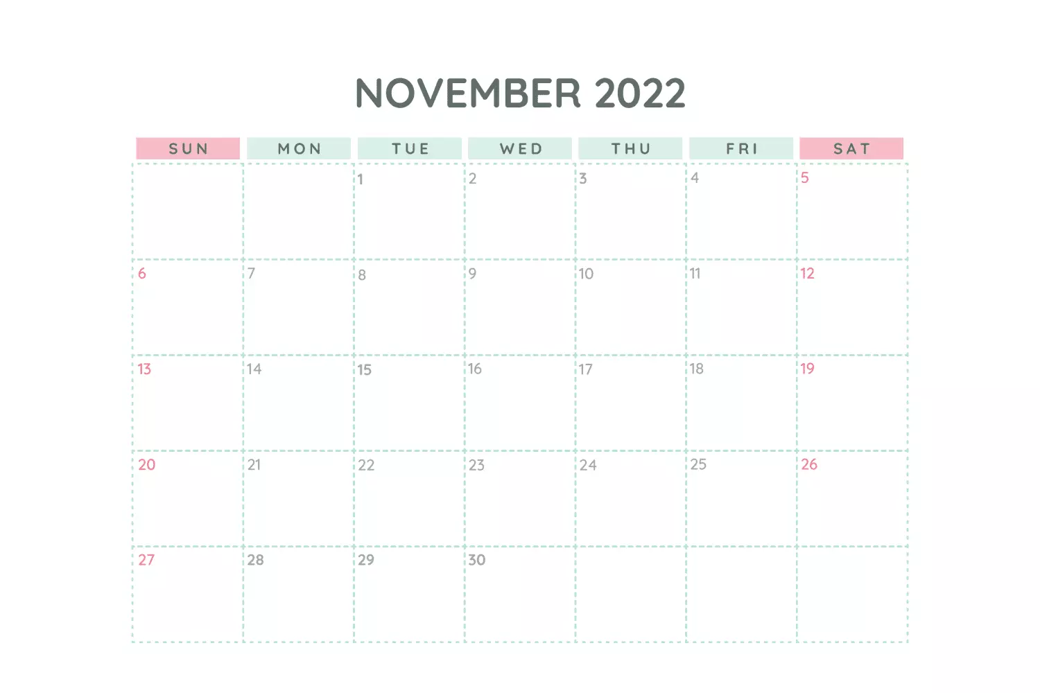 40 Best Printable November Calendar Designs For 2022