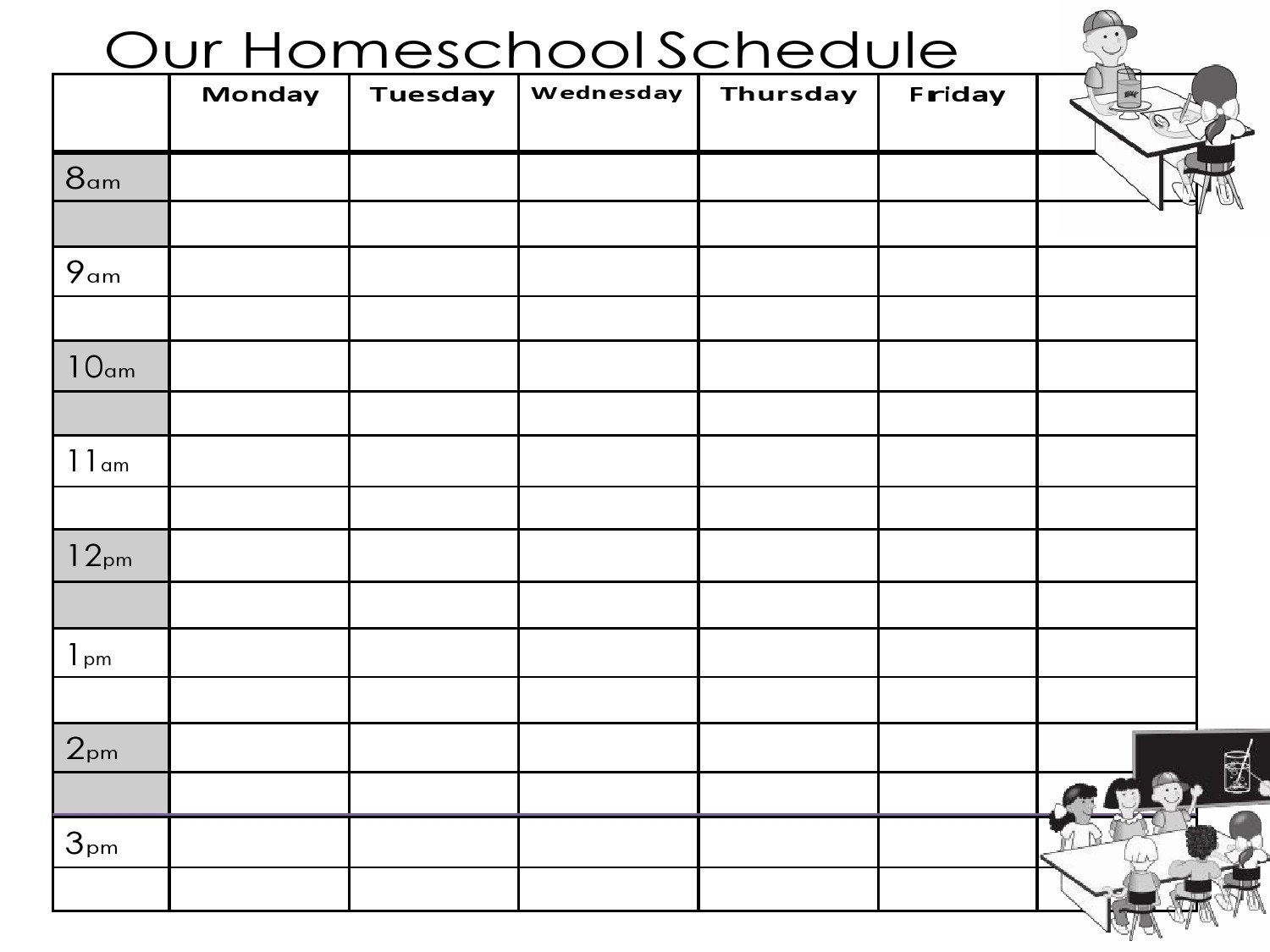 44 editable homeschool schedule templates free