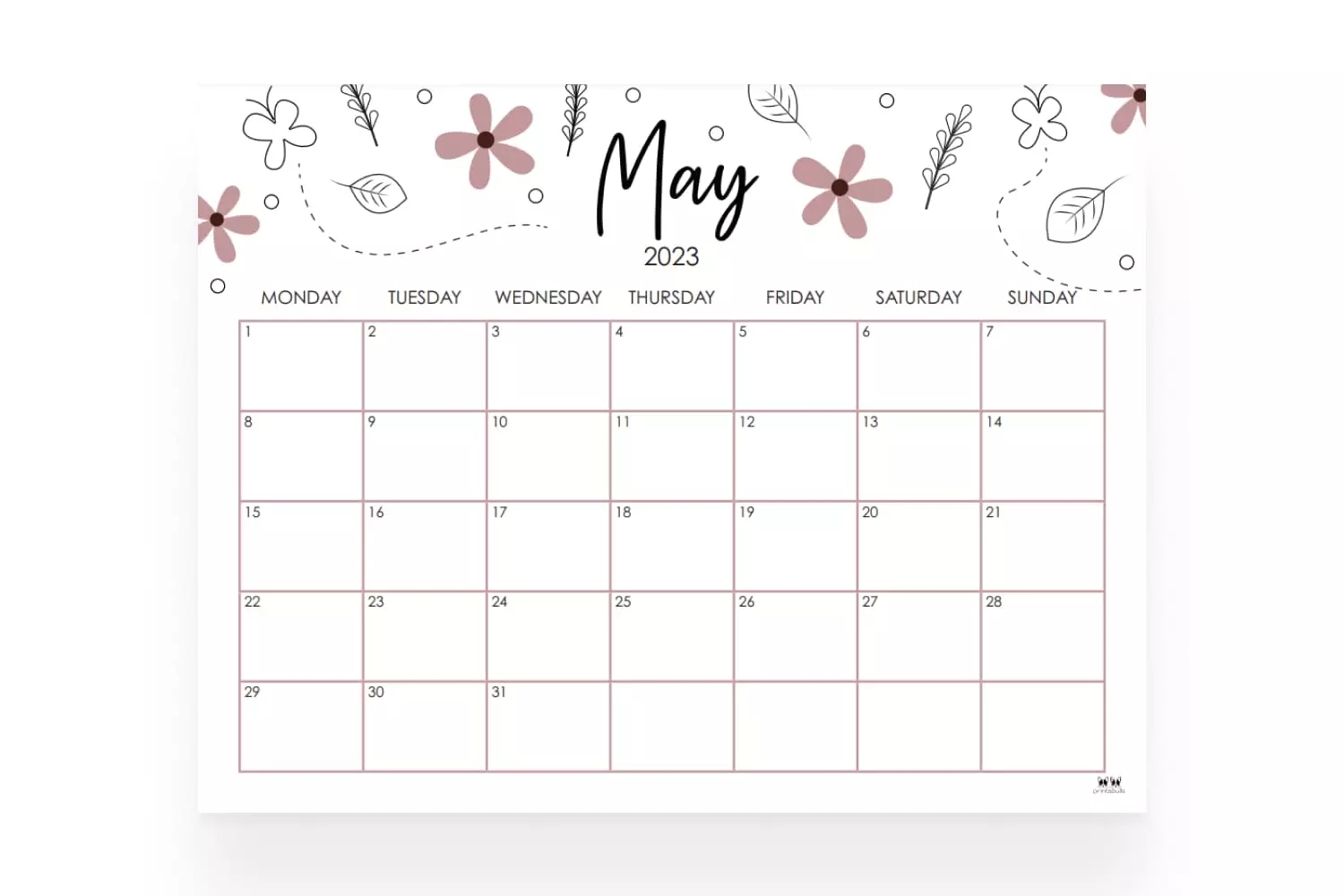 50 Best May Calendar Templates 2023 MasterBundles