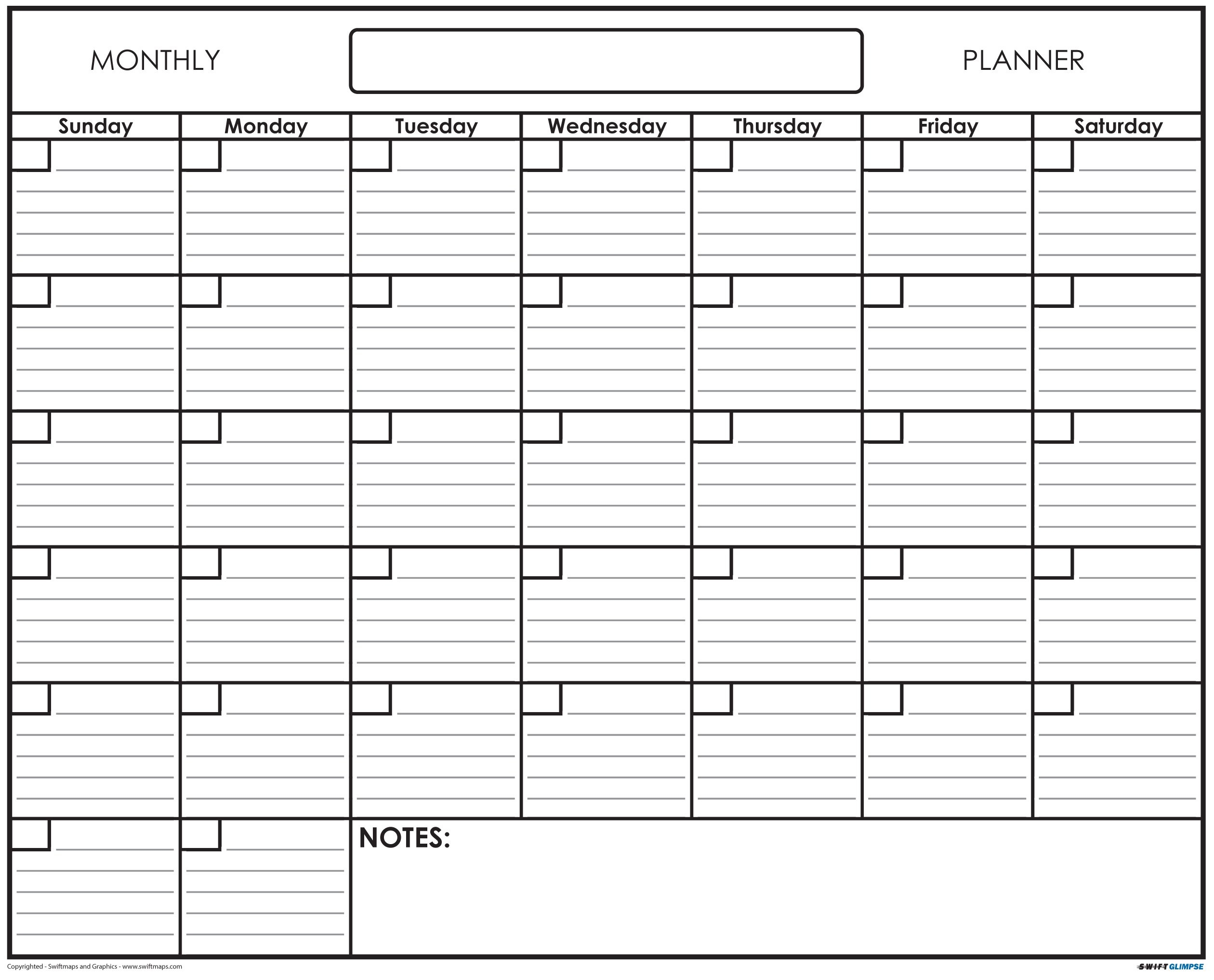 Free Printable Calendar With Lines