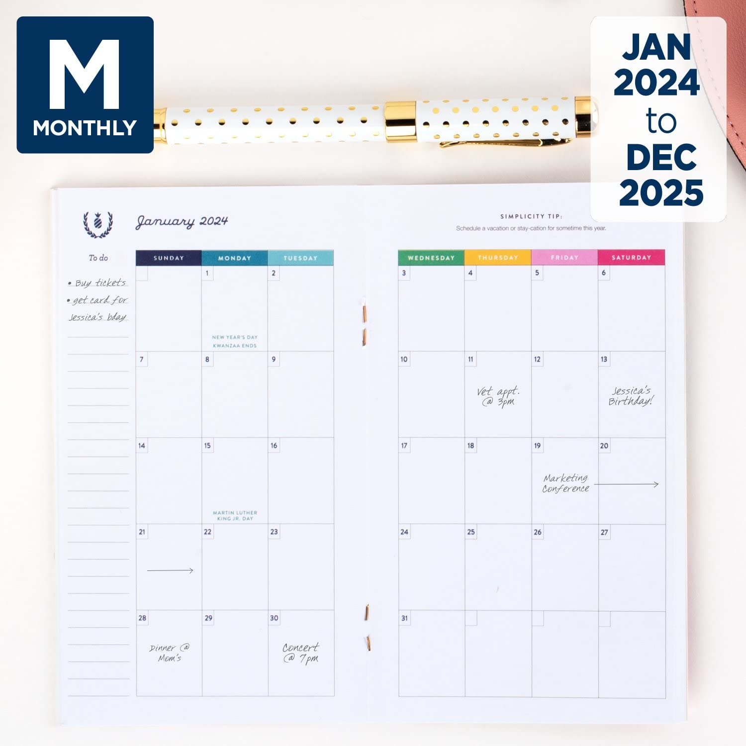 Amazon 2024 2025 Pocket Calendar Simplified By Emily Ley For AT A GLANCE 2 Year Monthly Planner 3 1 2 X 6 Pocket Size Happy Stripe EL16 021 24 Office Products
