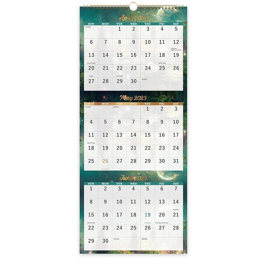 Printable Three Month Calendar