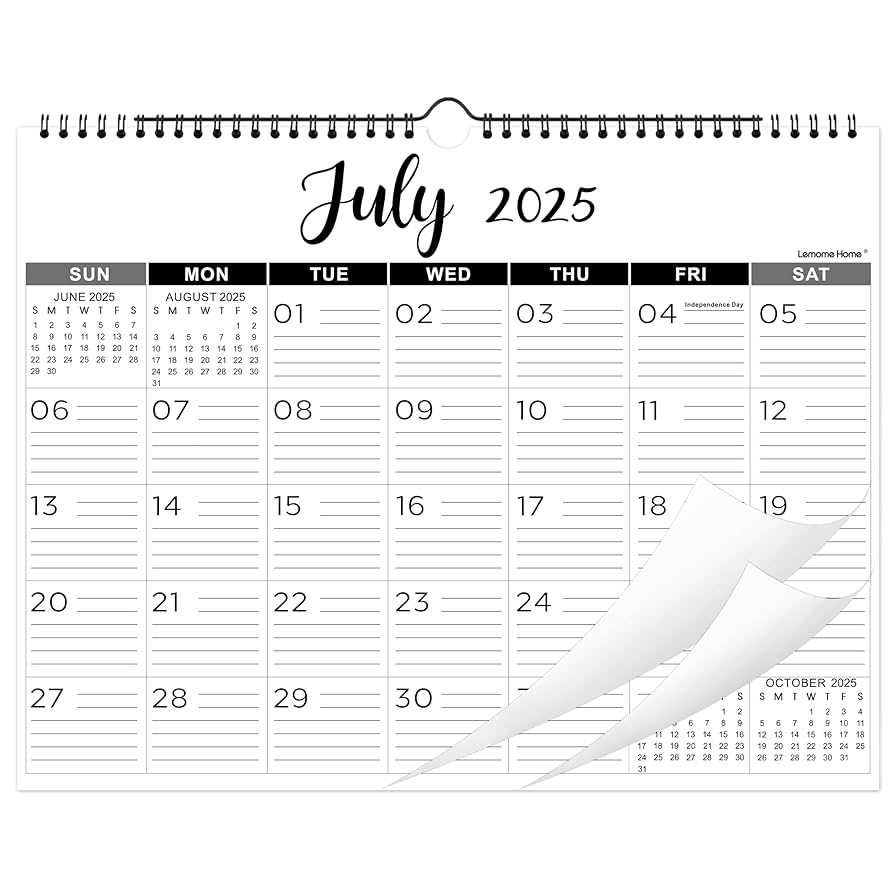 Amazon Calendar 2025 2026 Wall 2025 2026 Calendar With Thick Paper 15 X 11 5 Jul 2025 Dec 2026 Twin Wire Binding Hanging Hook Ruled Blocks With Julian Date Classic Black Office Products