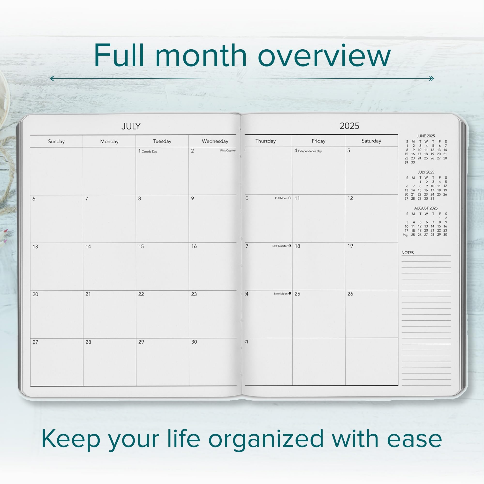 Amazon Harbor Large Monthly Planner 2025 Calendar Planner And Notebook Durable Faux Leather 14 Months 96 Pages Softcover Lightweight Cambridge Burnt Orange 9 75 X 7 5 Office Products