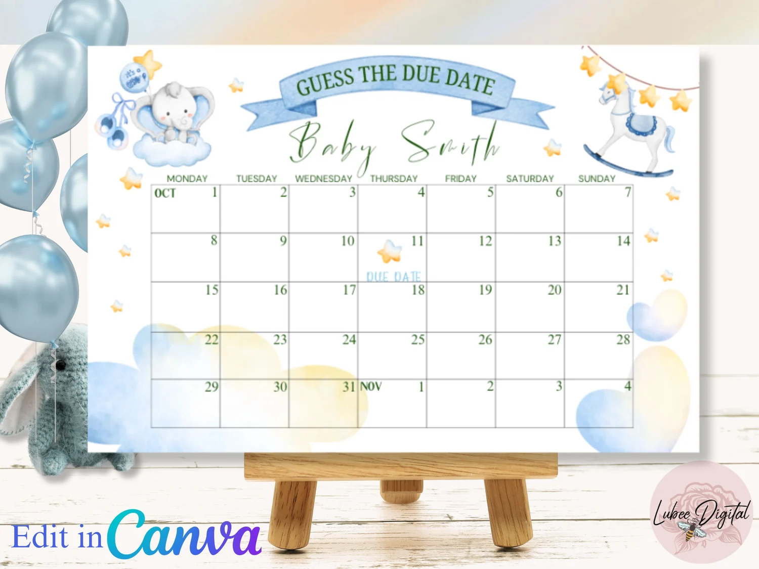 Baby Shower Due Date Game Outlet Halloween Baby Shower Due Date Calendar Little Boo Is Due Guess 
