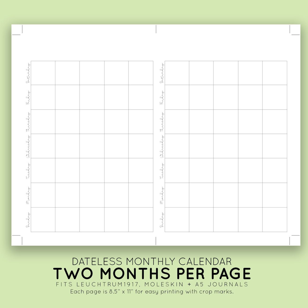 Blank Monthly Printable Calendar Laura Kinker