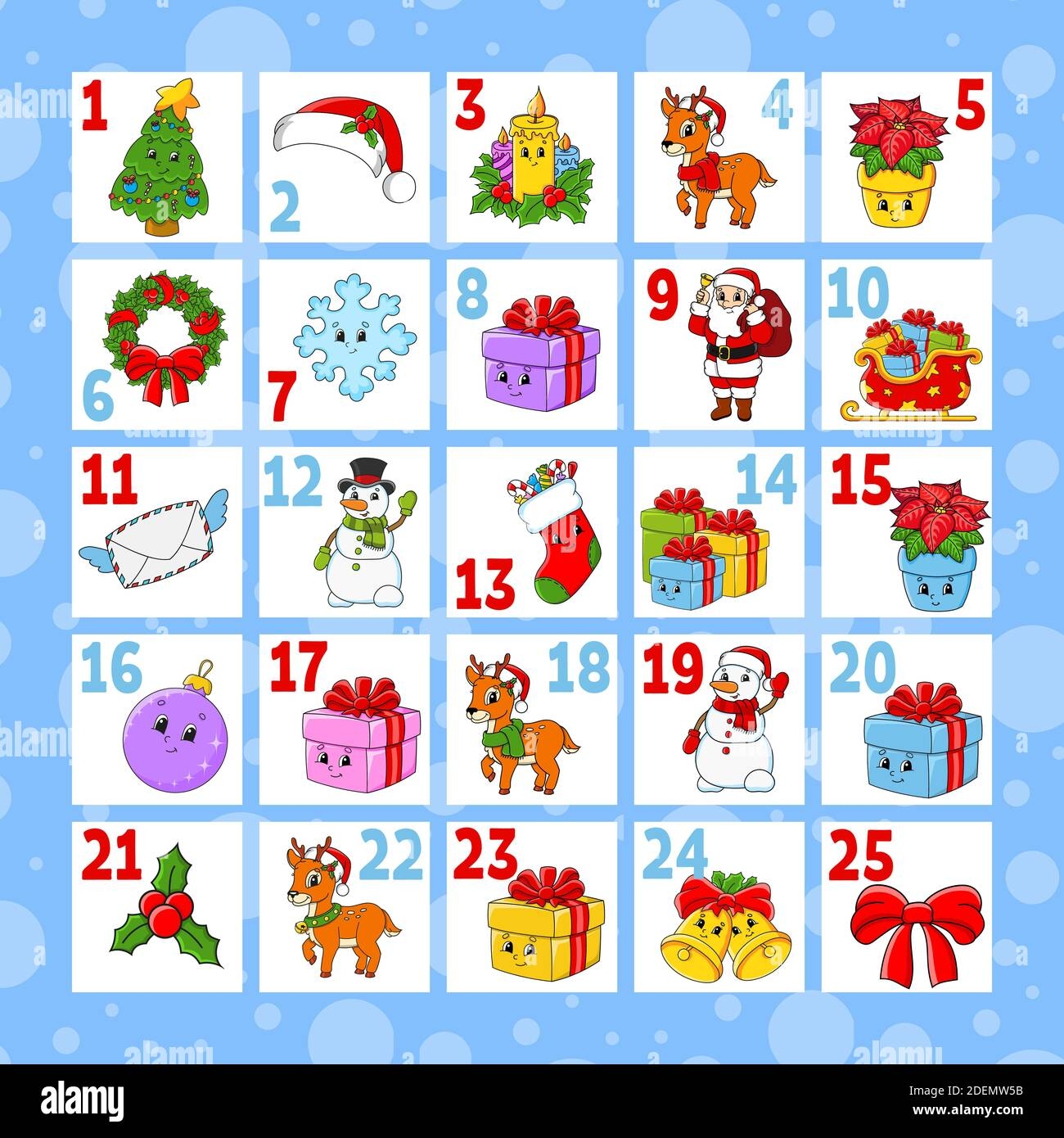 Printable Snowman Calendar Numbers