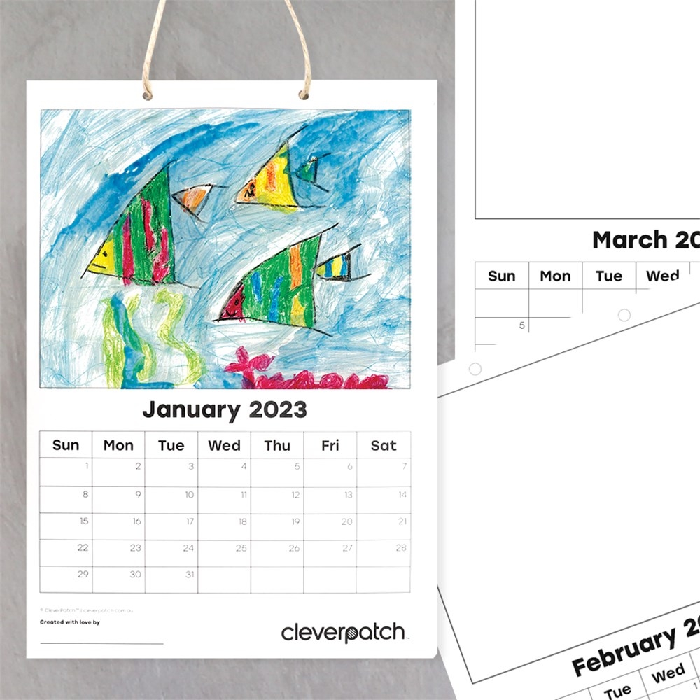 Create Your Own 2023 Calendar Blackline Masters CleverPatch CleverPatch Art Craft Supplies