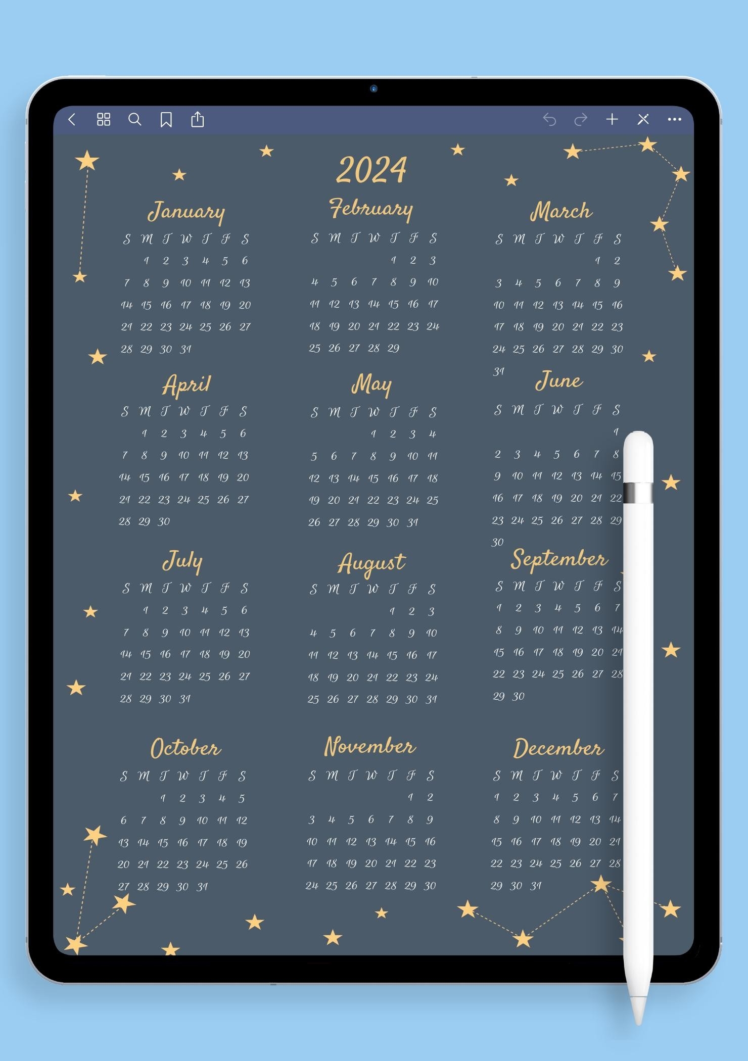 Free Yearly Calendar Printable