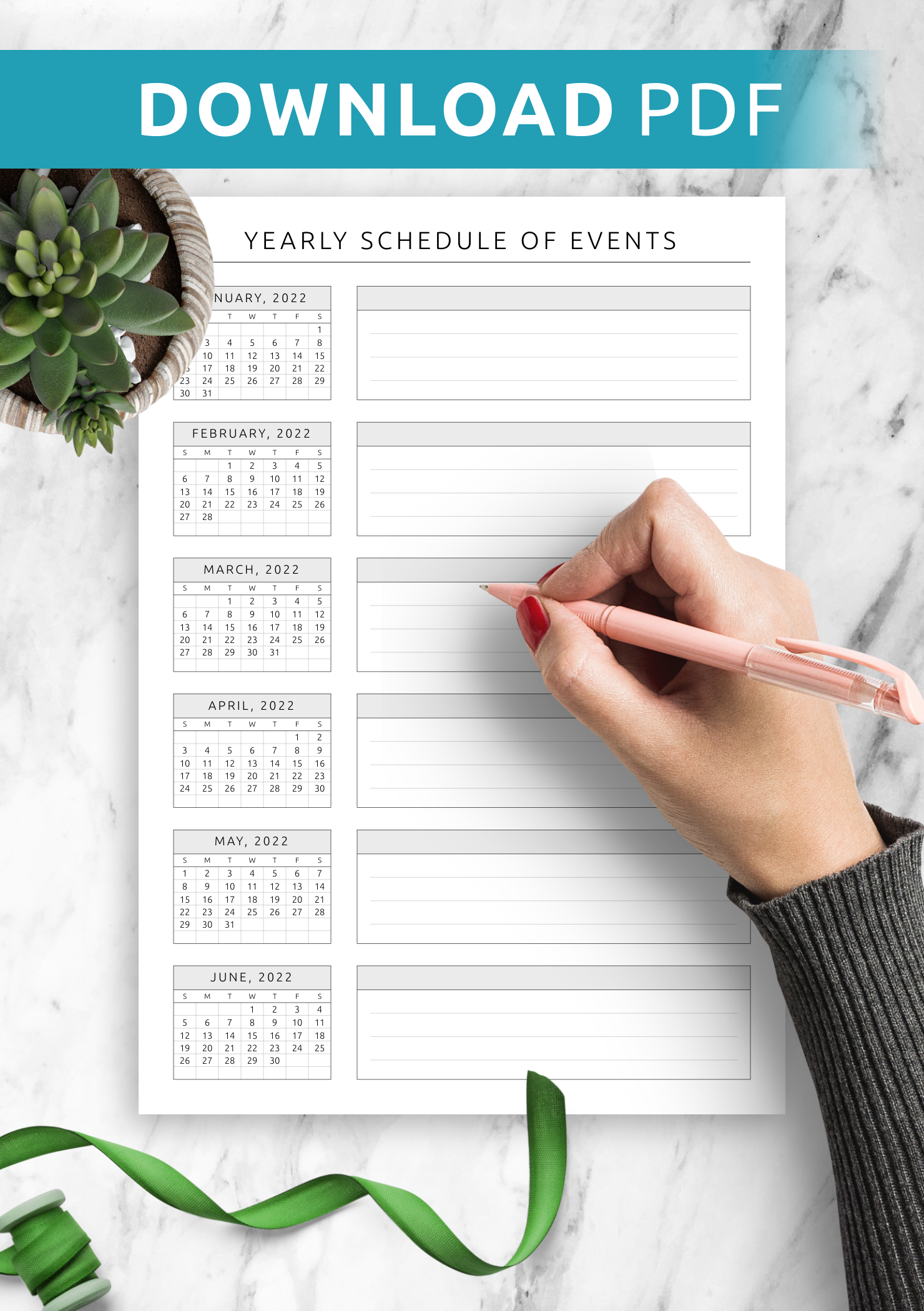 Printable Personal Calendar Of Events