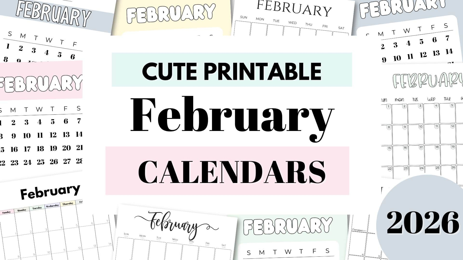 February 2026 Calendar Free Printable Pdf
