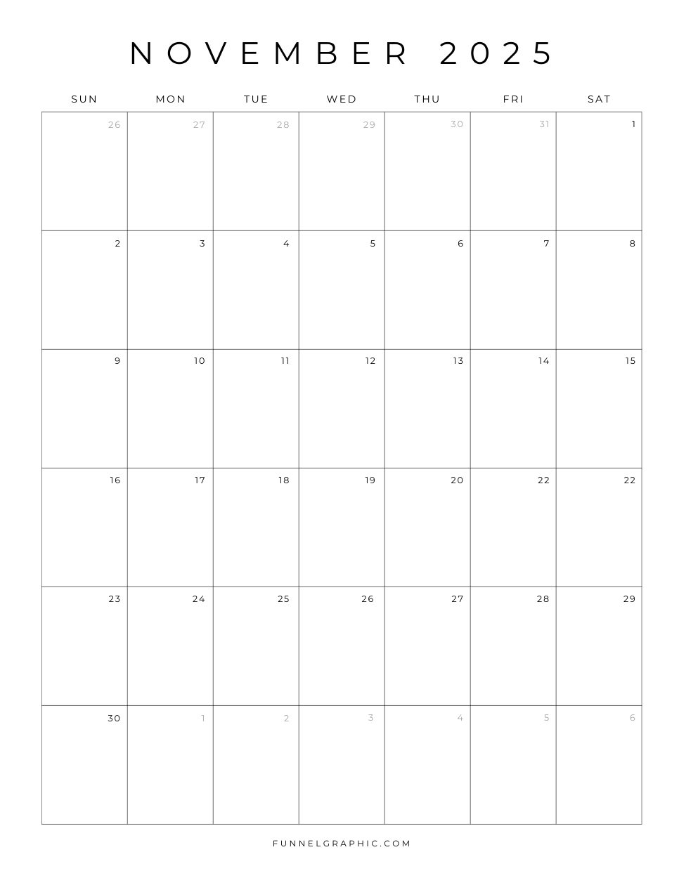 Free 2025 Calendar Printable Blank Portrait Templates