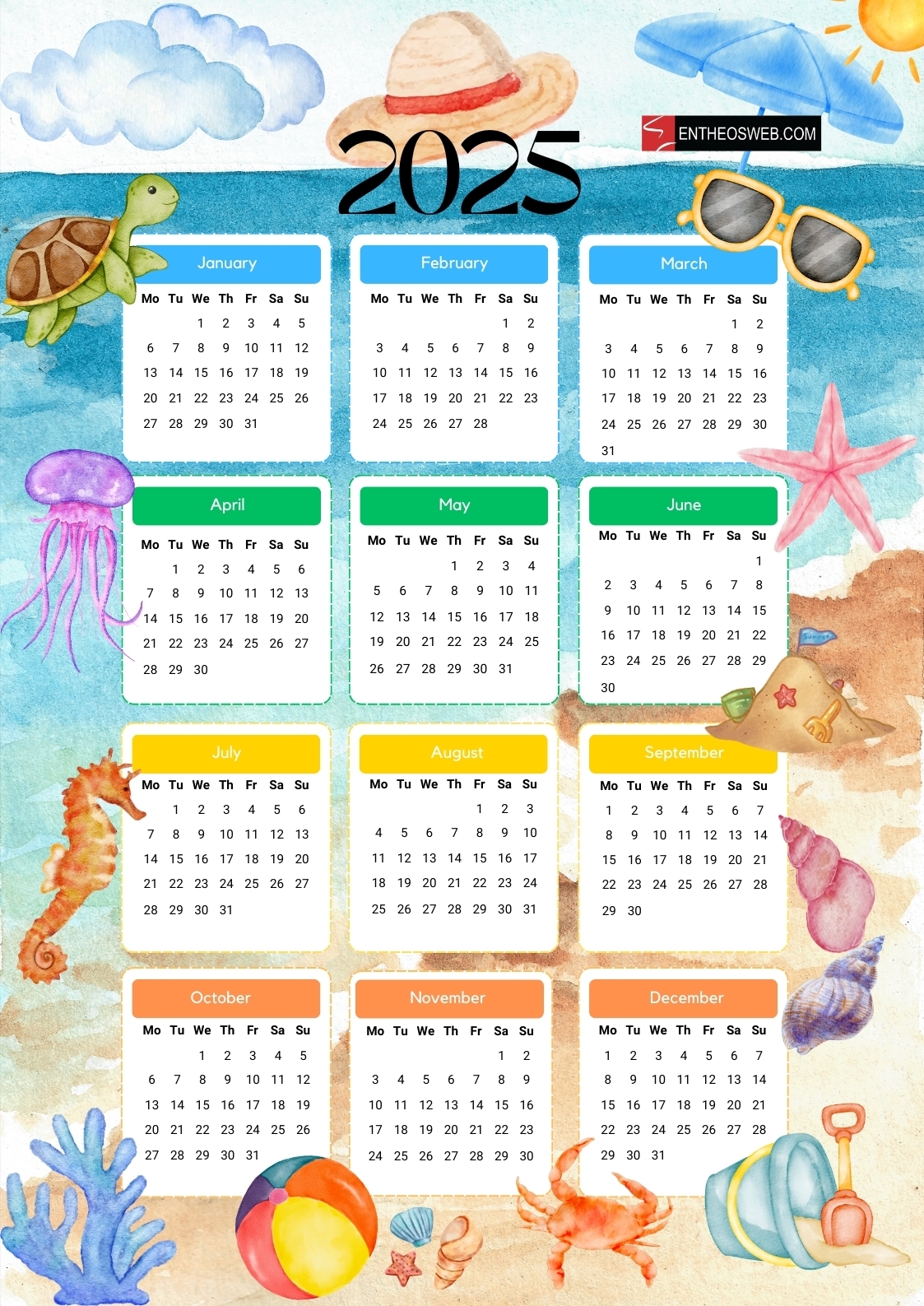 Free 2025 Printable Calendars Free 2025 Printable Calendars EntheosWeb