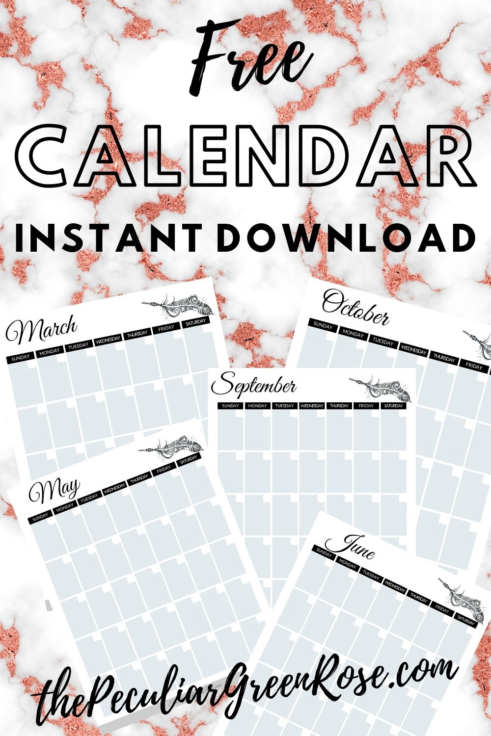 Blank Printable Calendar Free