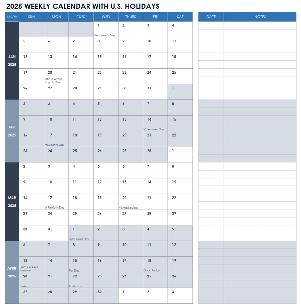 Microsoft 2025 Printable Calendar