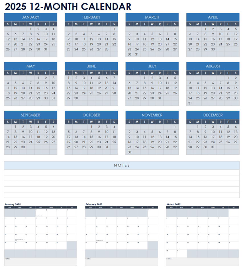 free excel calendar templates
