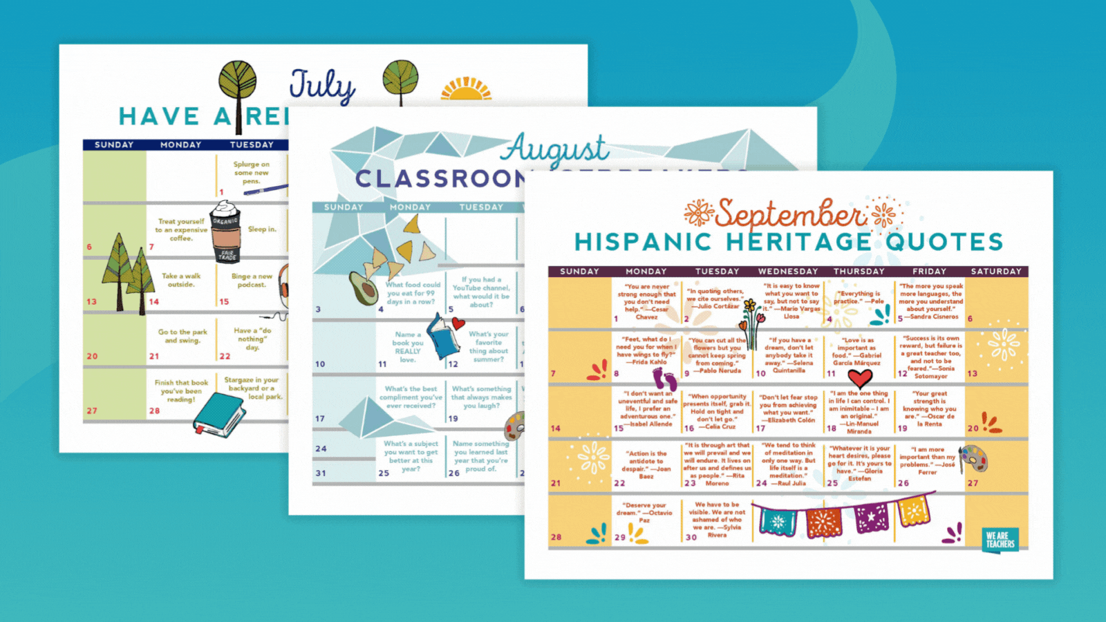 Free Printable 2025 2026 Teacher Calendar