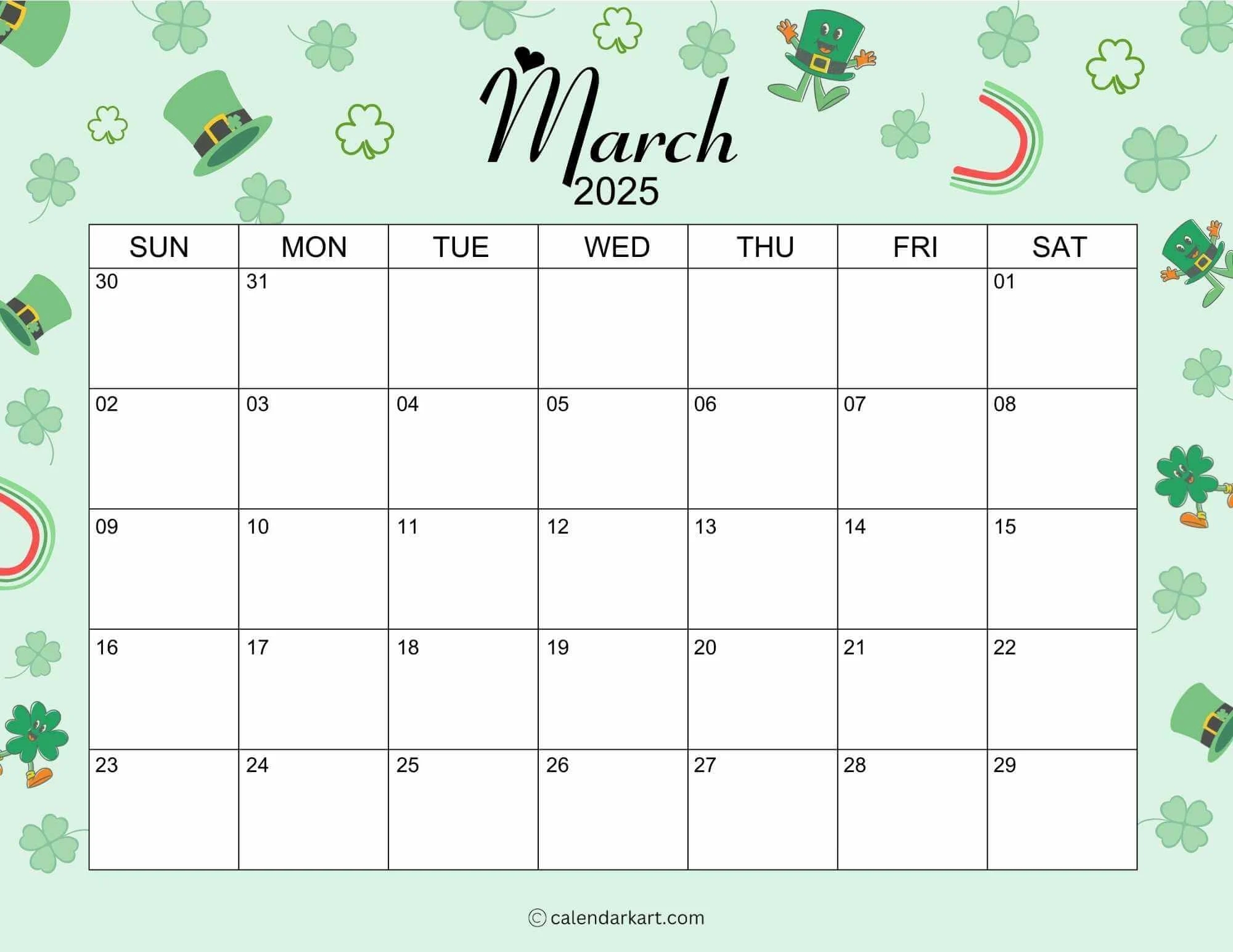2025 Calendar Printable Calendar