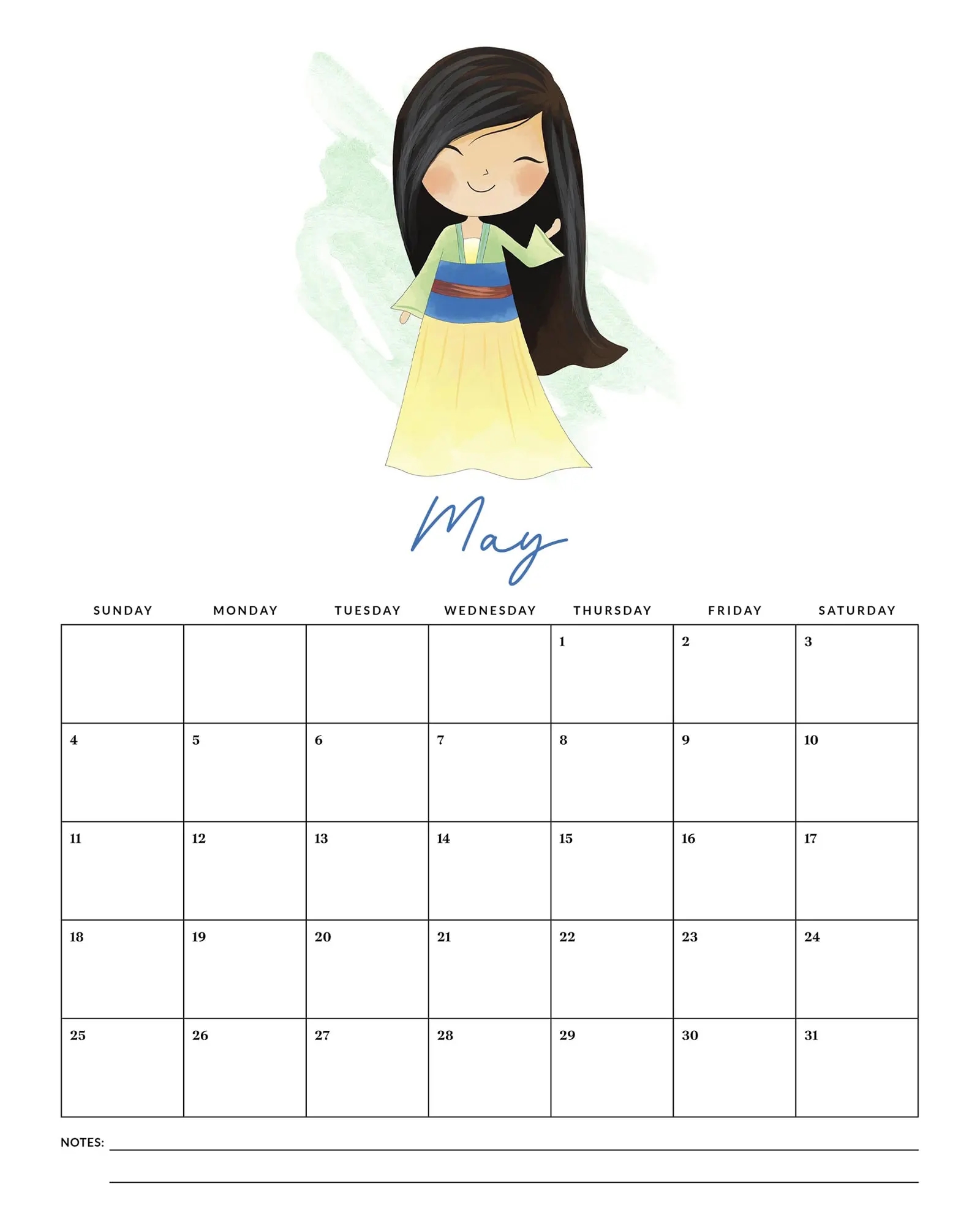 Free Printable 2025 Calendar Disney