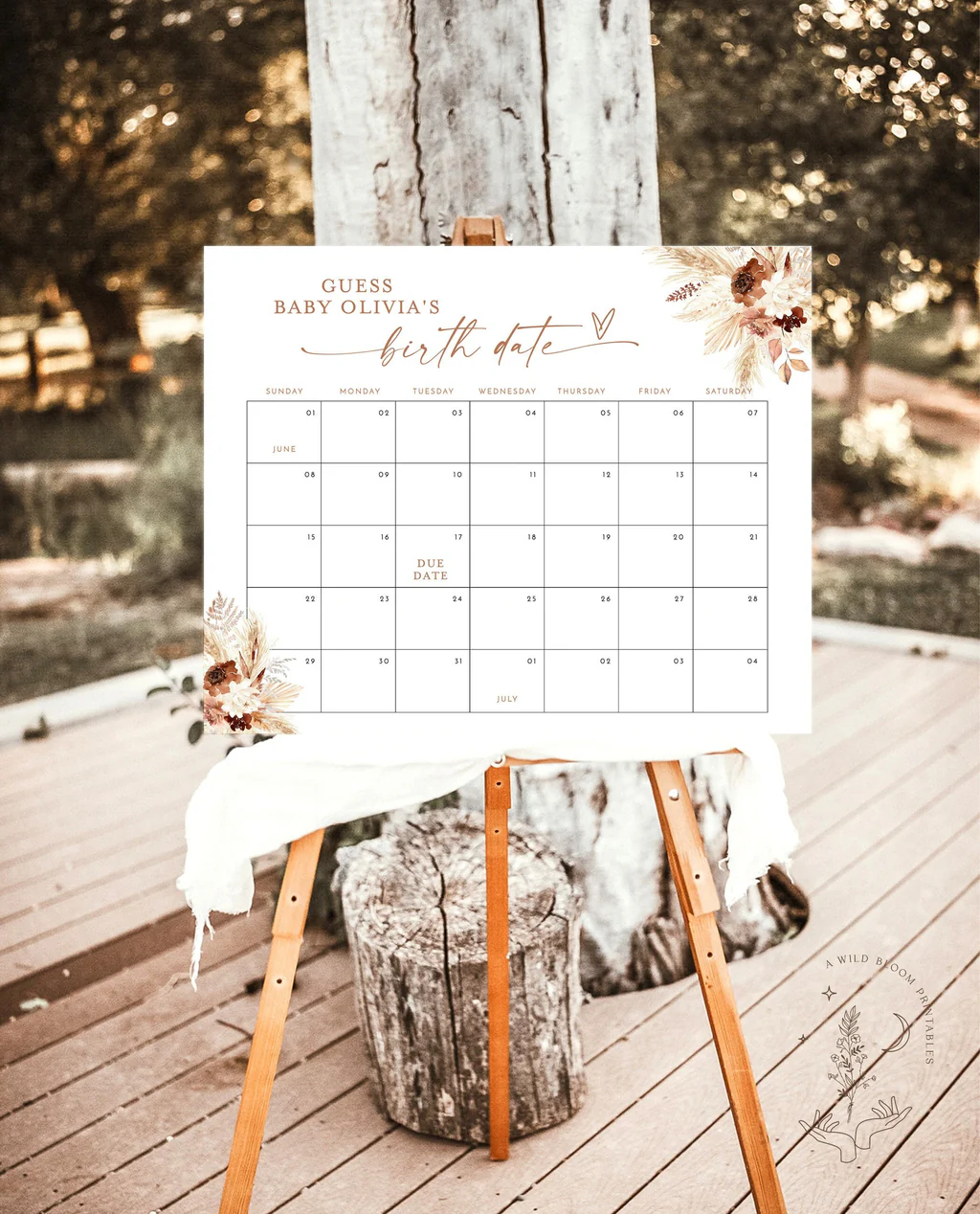 Free Printable Due Date Calendar
