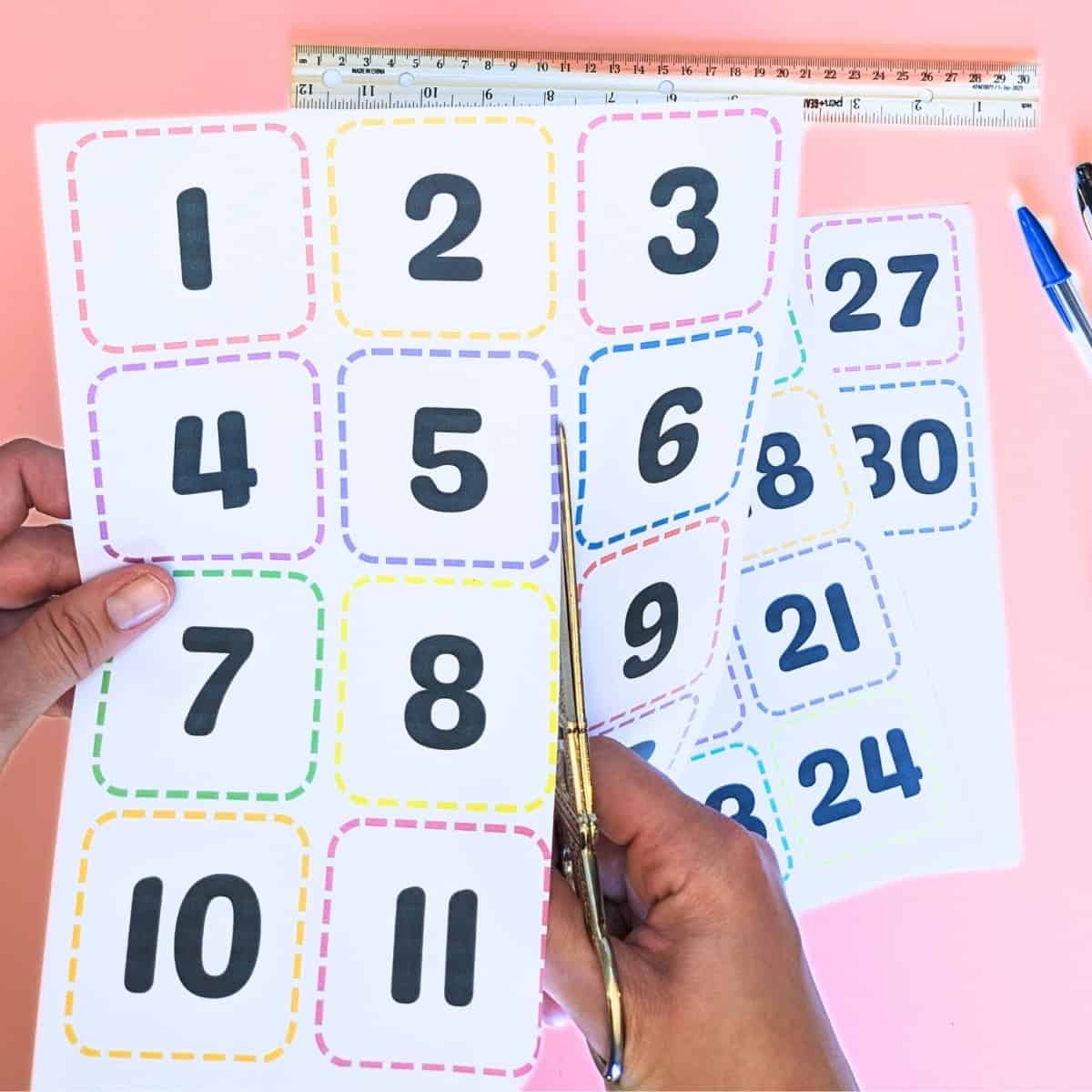 FREE Printable Calendar Numbers 1 31