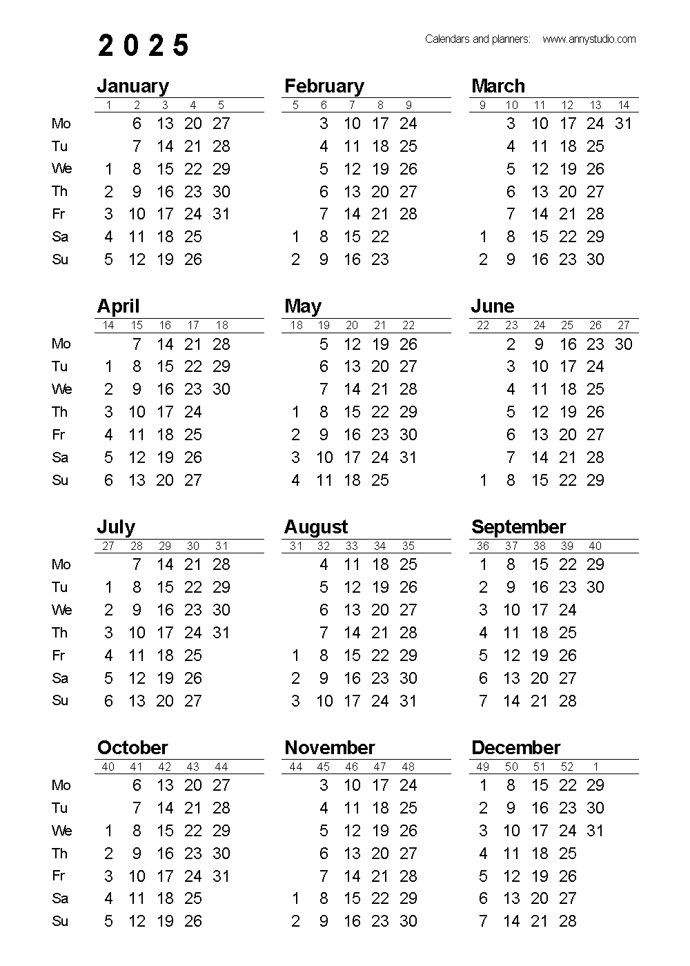 Printable Photo Calendar