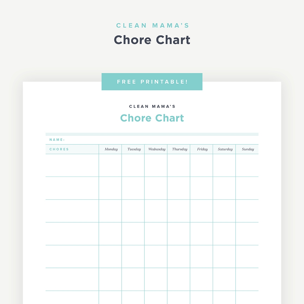 Chore Calendar Printable
