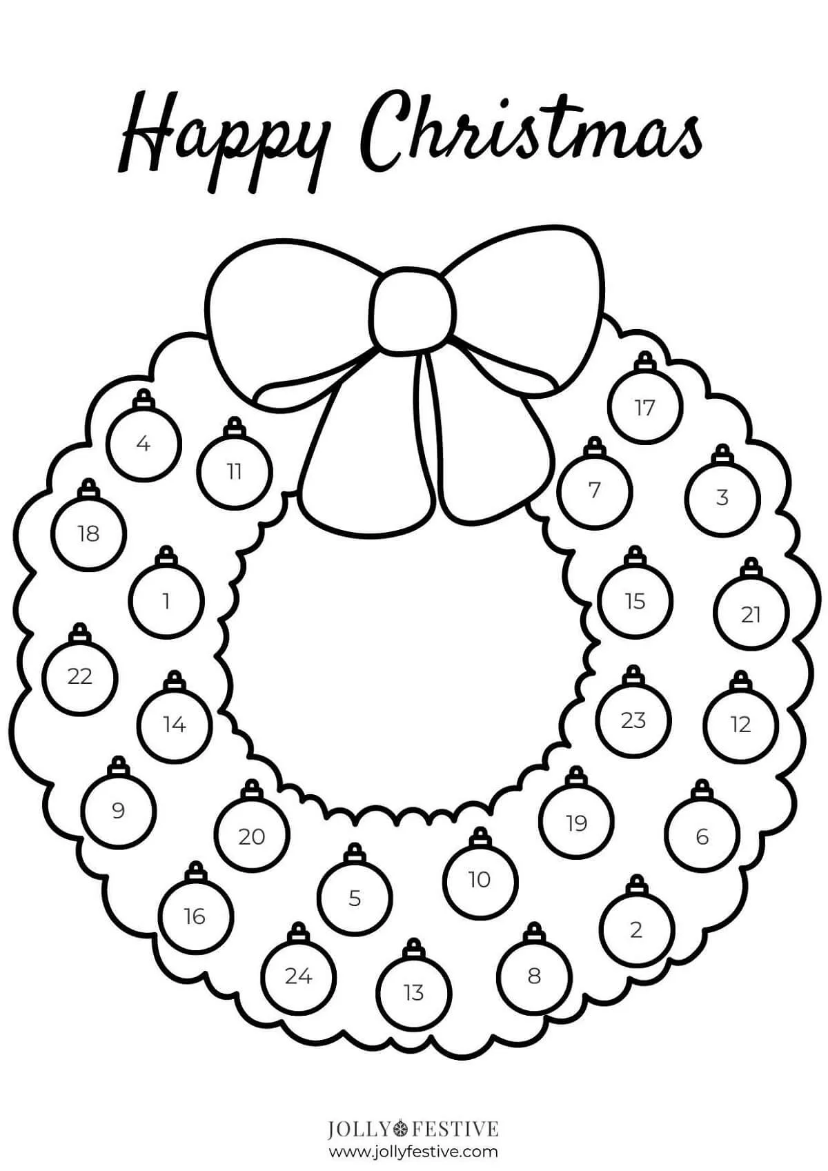 Free Printable Colouring Advent Calendar 3 Designs Jolly Festive
