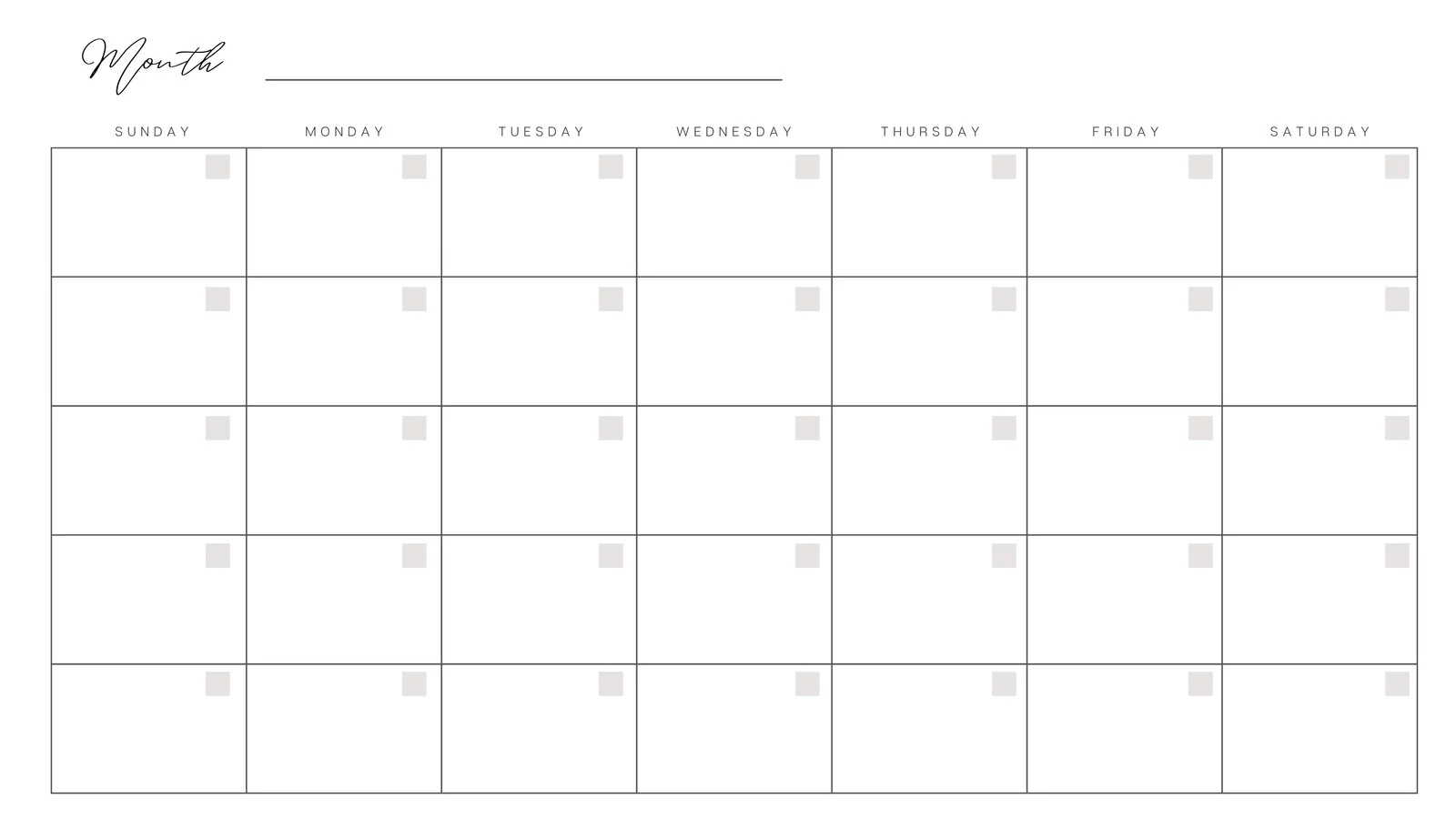 Printable Calendar Templates