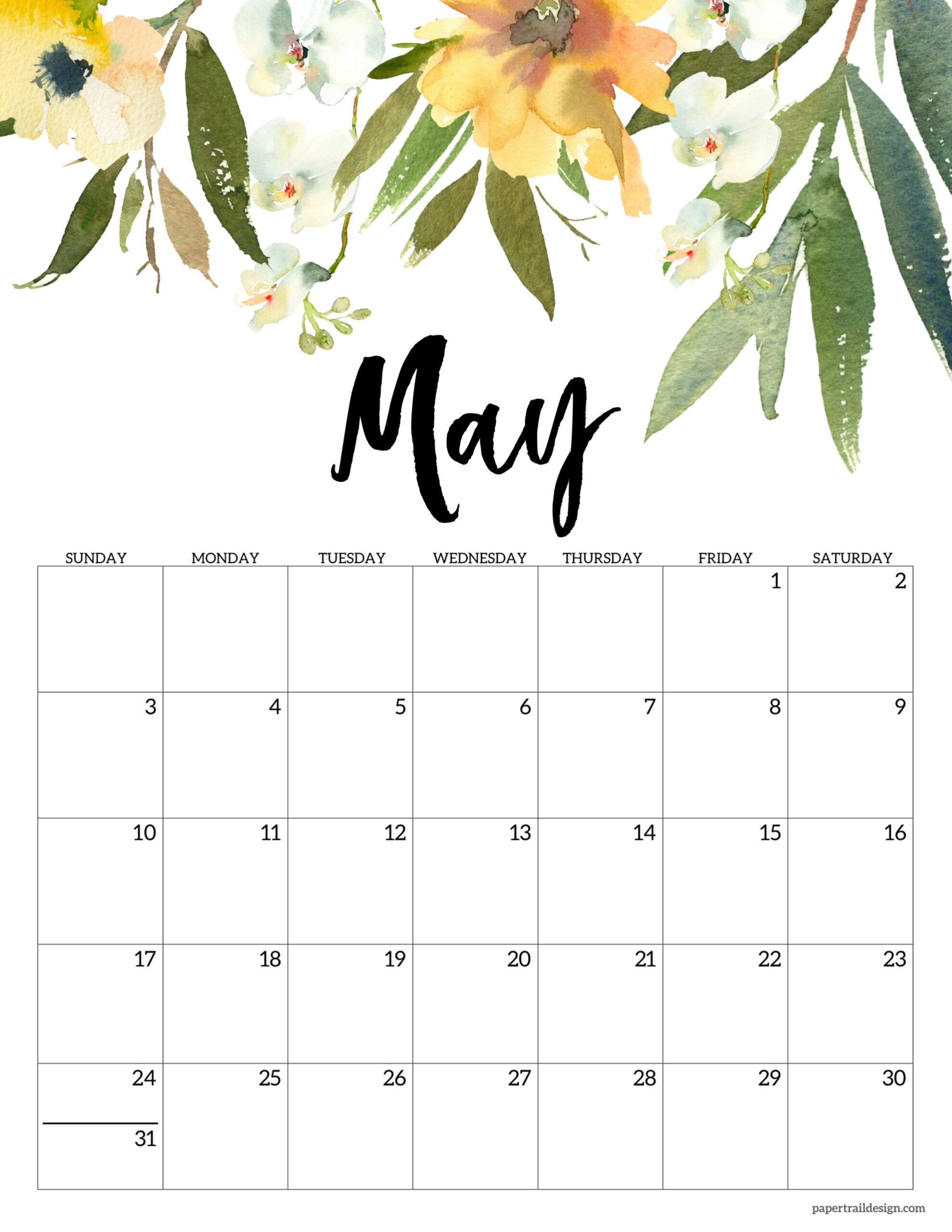 Printable May 2026 Calendar
