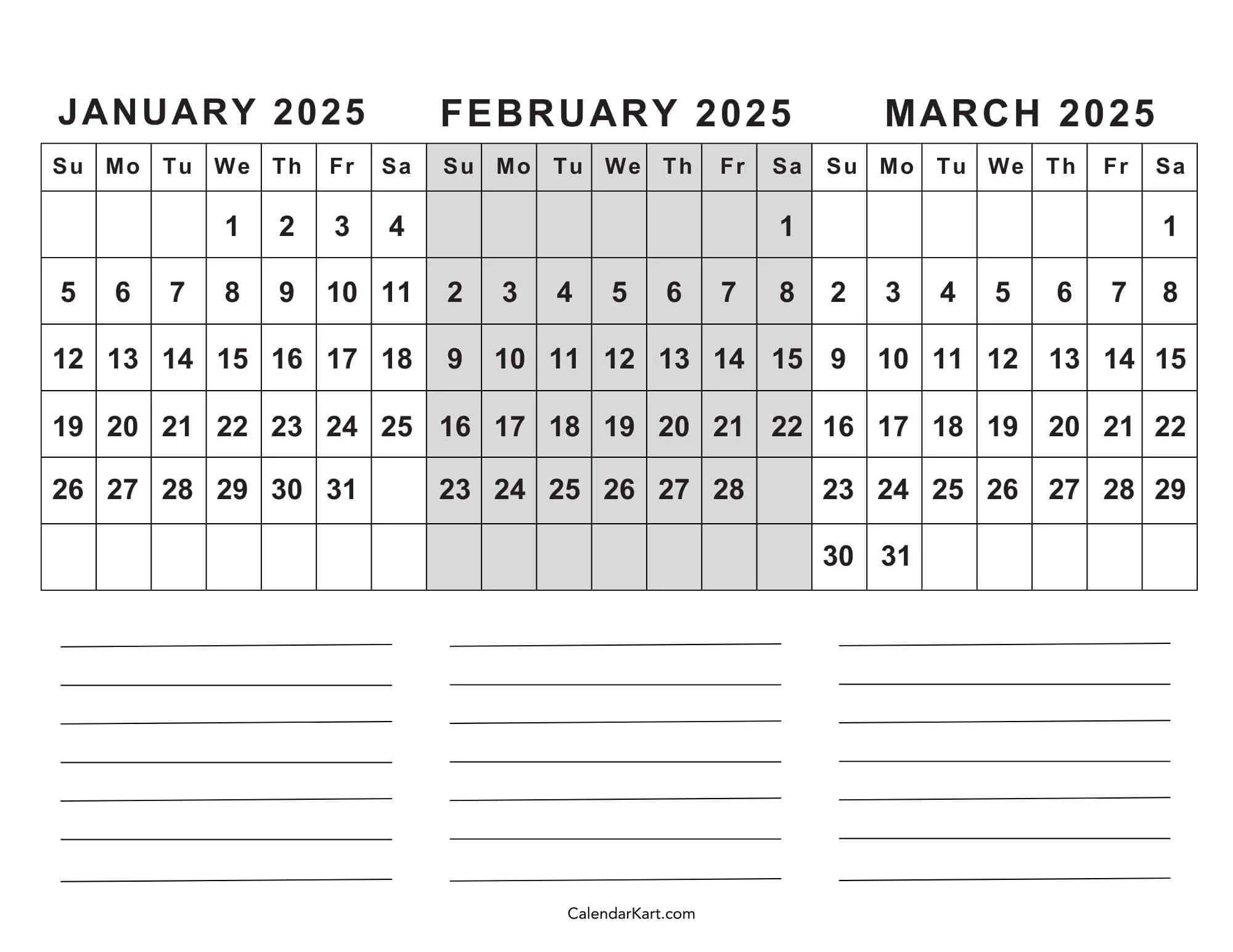 Free Printable Word 2025 Calendar