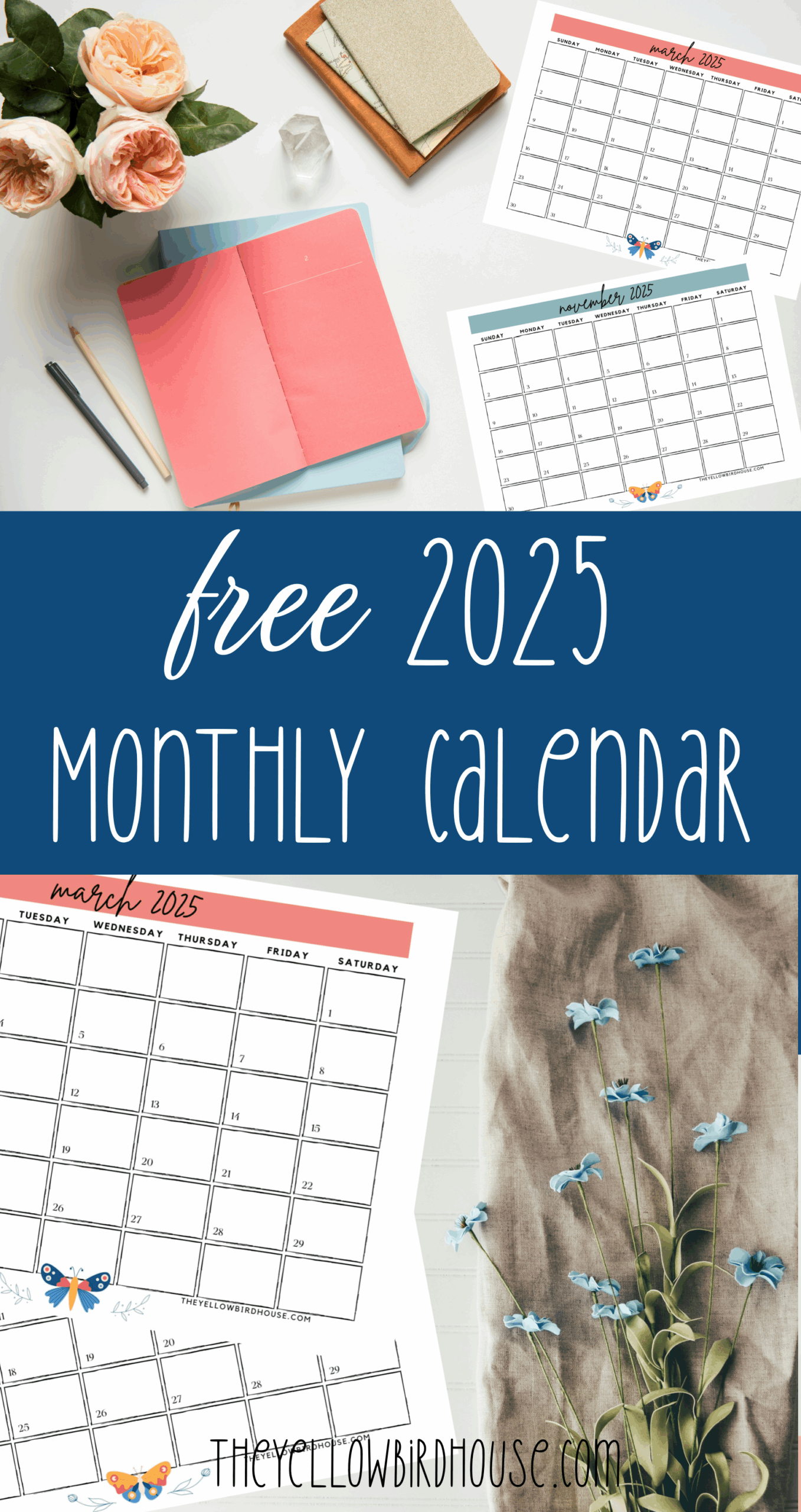 Printable Monthly Calendar For 2025