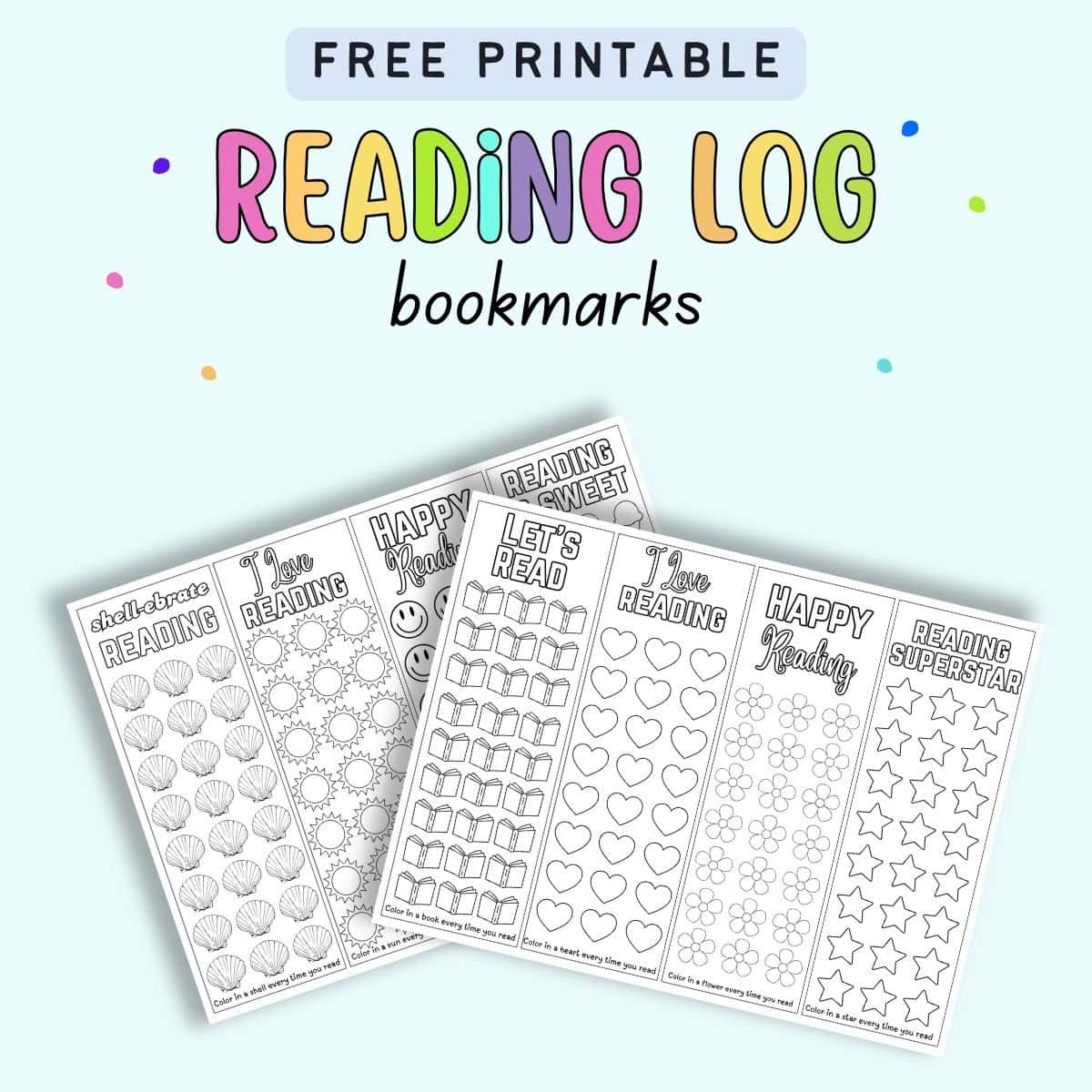 Free Printable Reading Tracker Bookmarks The Artisan Life