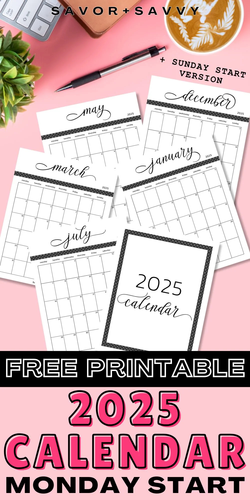 Pocketsize 2025 Calendar Printable