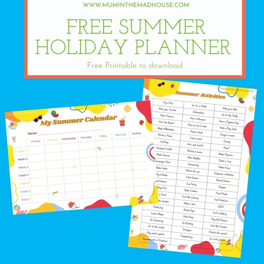 Printable Weekly Vacation Calendar
