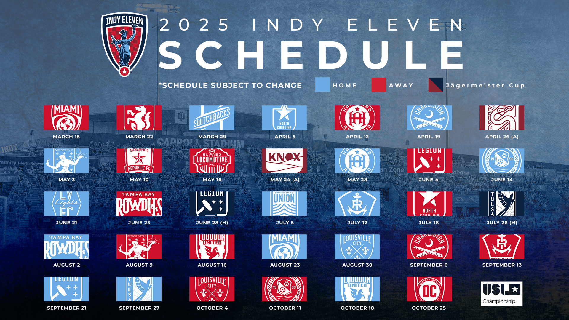 Indy Eleven Announces 2025 Schedule Indy Eleven