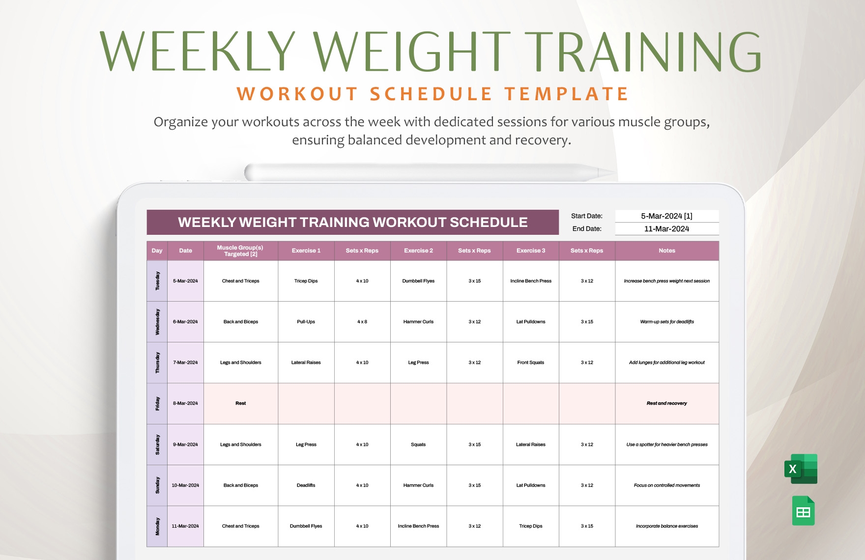 Insanity Calendar Printable