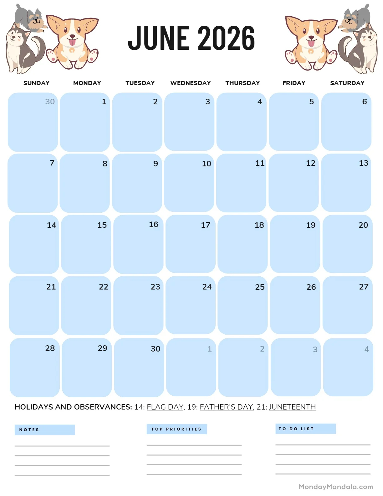 June 2026 Calendars 52 Free PDF Printables 