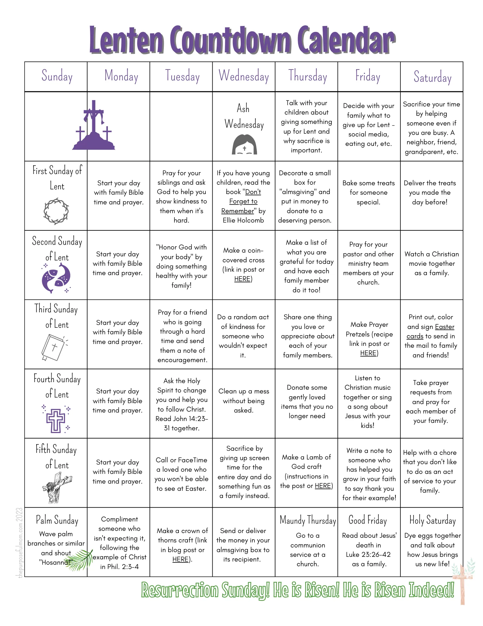 Lenten Printable Bundle The Purposeful Mom
