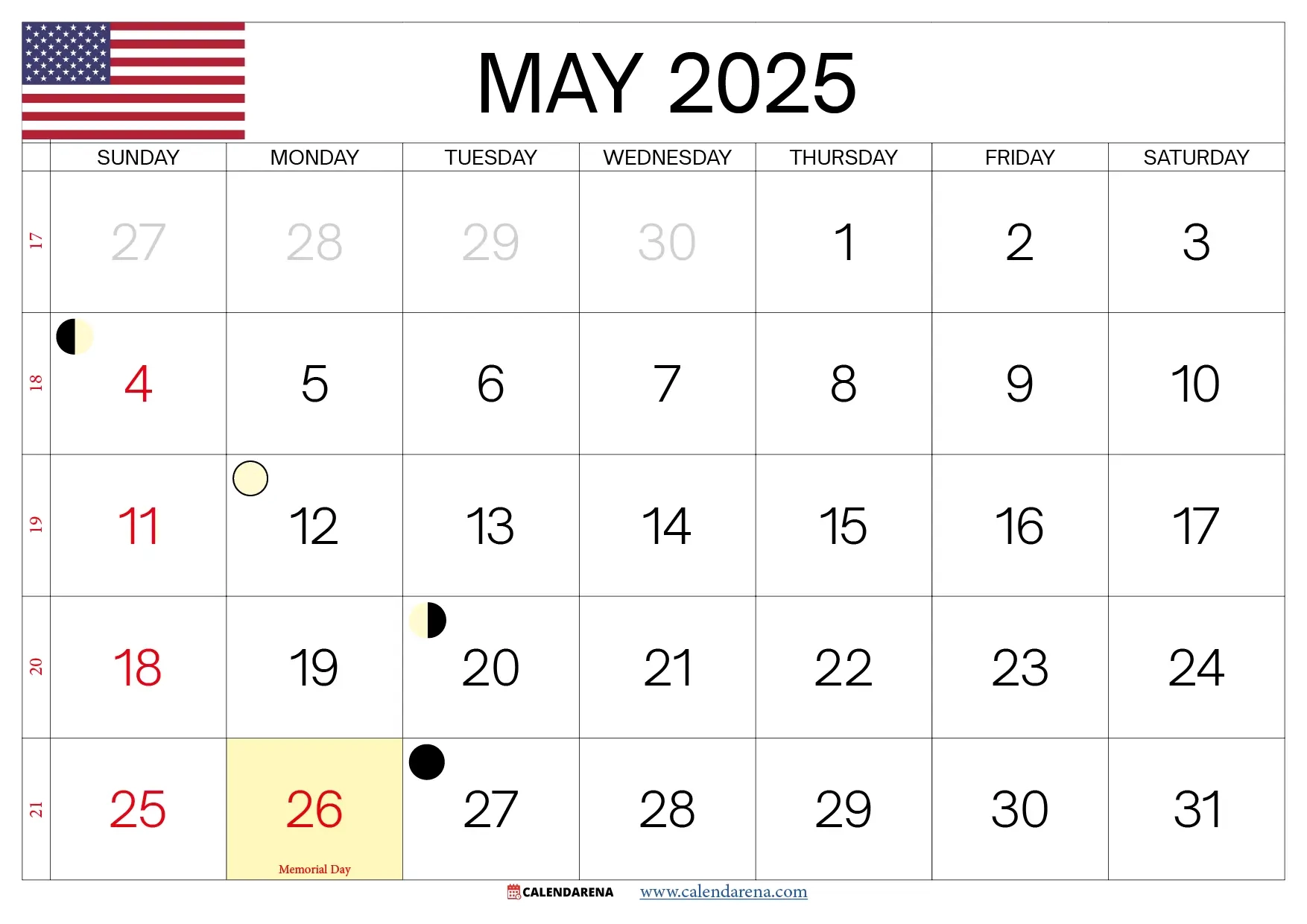 Free Printable Calendars With Moons And Holidays