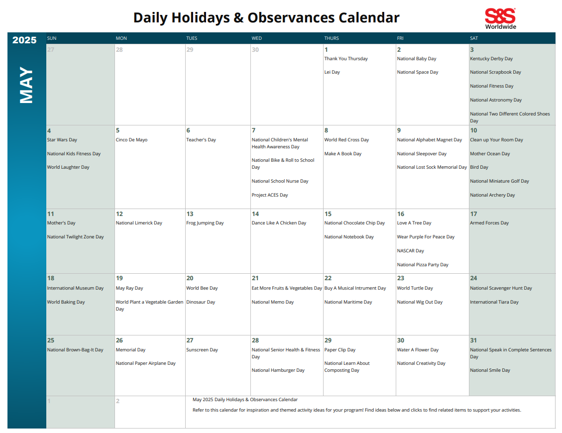 2025 Printable Monthly Calendar Blog