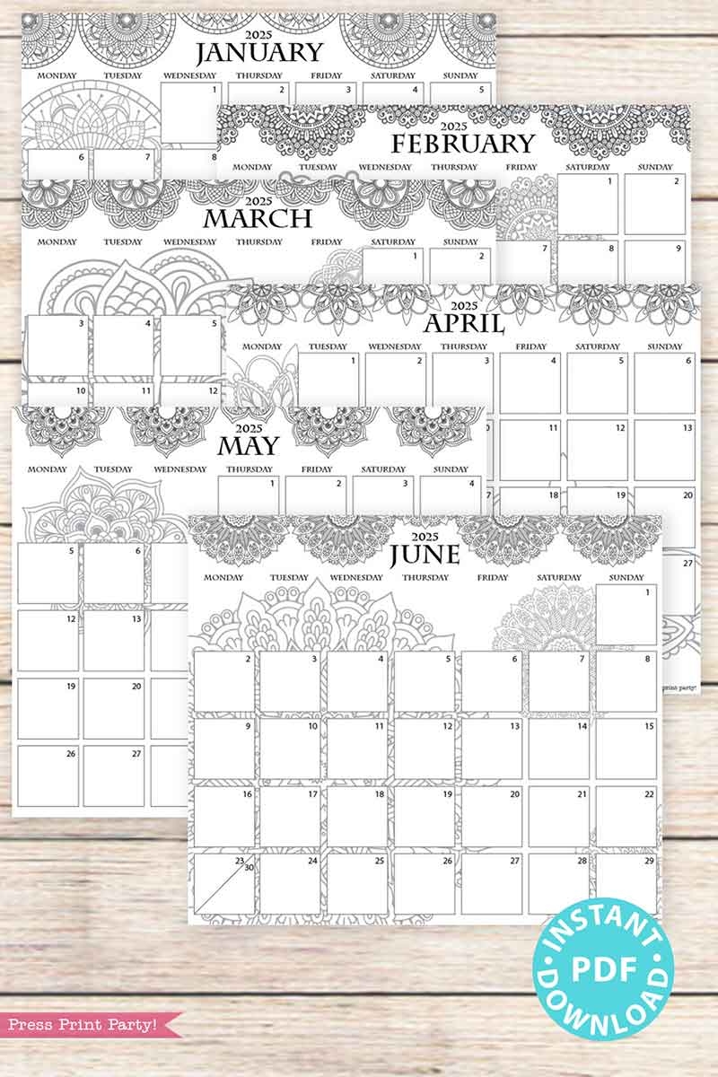 2025 1 Page Calendar Printable