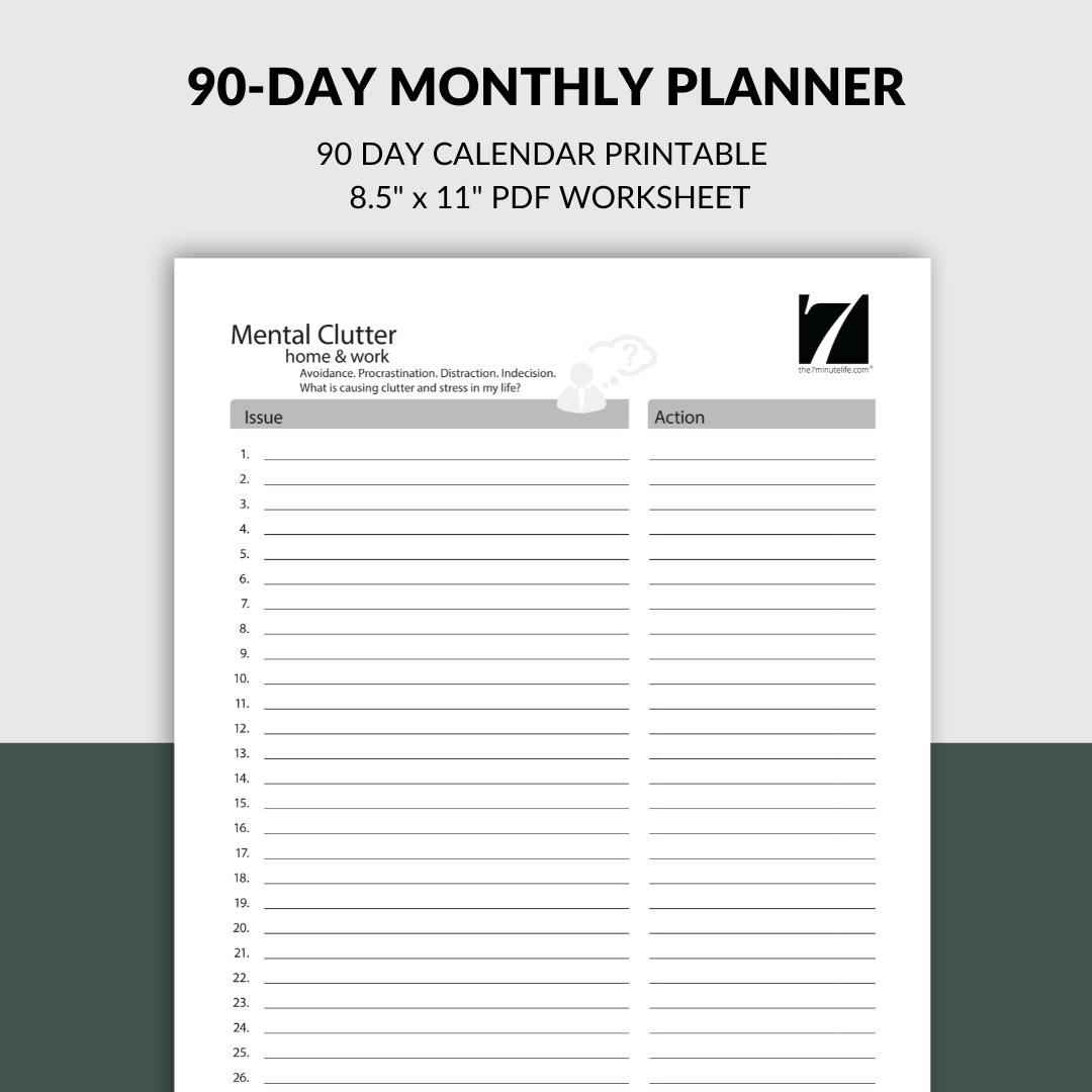 Month At A Glance Printable Calendar